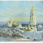 Вид от площади Славы на Лавру