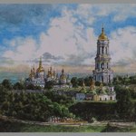 Вид на Лавру от пл.Славы, лето