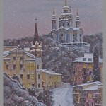 Андреевский спуск вертикальный, зима